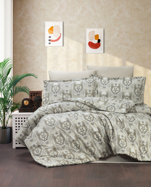 beige duvet covers ranforce selonya