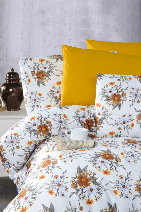 orange flowers duvet covers selonya celik tekstil