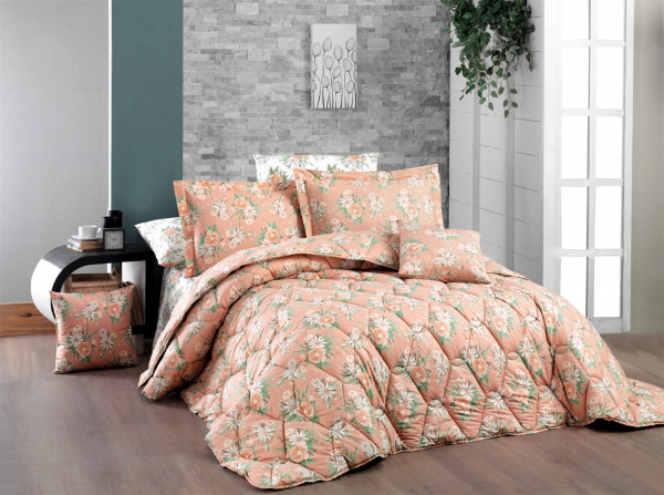 orange brown flowers duvet cover textile selonya