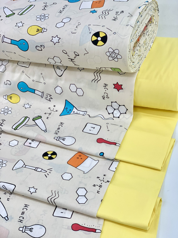 physics chemistry pattern design fabric