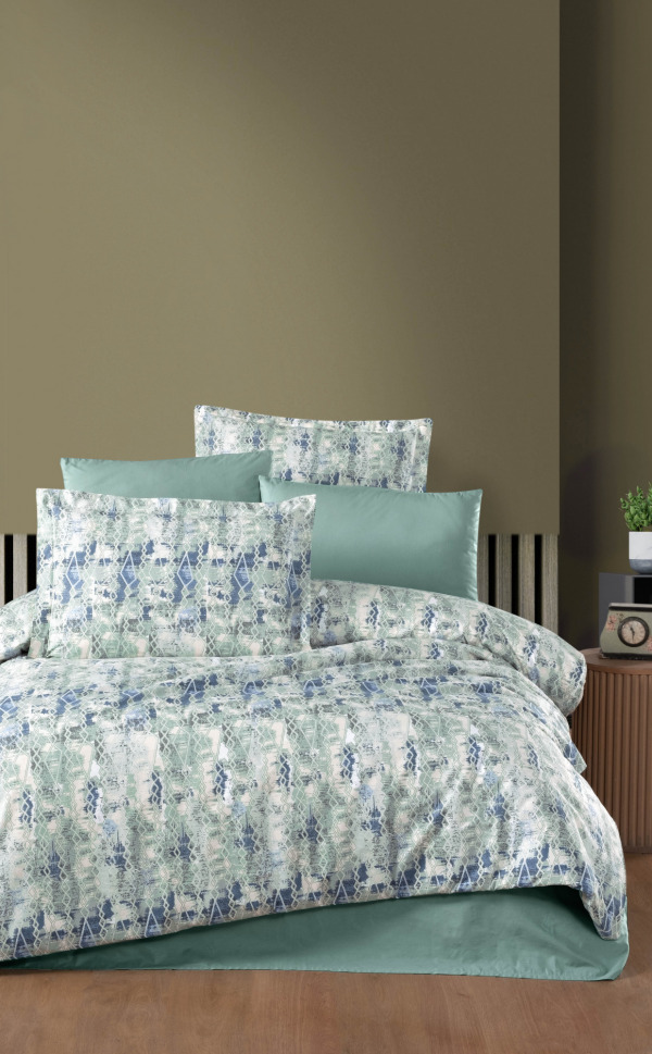 duvet cover set ranforce green